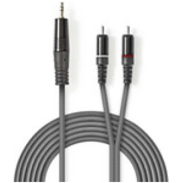 Kabelis Nedis AUX 3.5mm - 2x RCA 1.5m