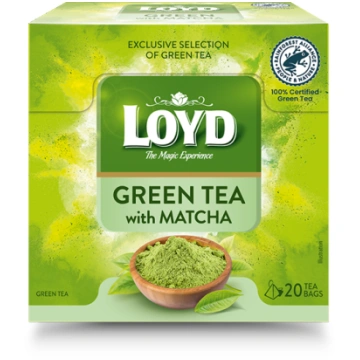Zaļā tēja LOYD Pyramids Green Matcha, 20 x 1,5g