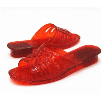 Želejas caurspīdīgas kristāla plastmasas čības ar 