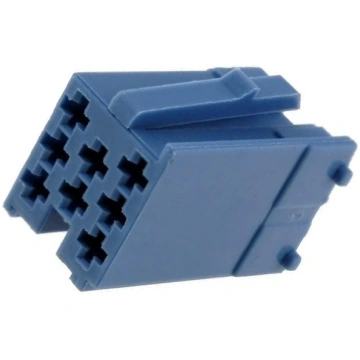 Connector housing; plug; mini ISO; PIN: 8; blue | 
