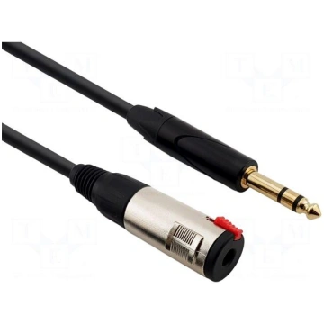 Cable | Jack 6,3mm socket,Jack 6,3mm plug | 1m | b