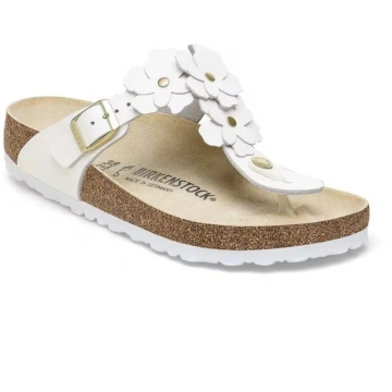BIRKESTOCK GIZEH FLOWERS WHITE, NATURAL - 38 / UNI