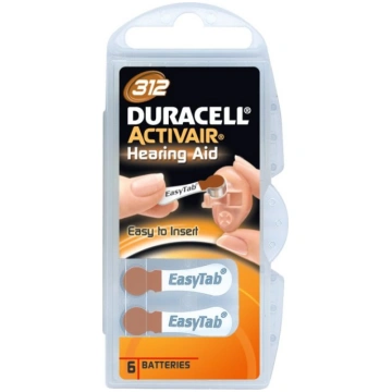 Duracell A312/DA312/ZL312 Zinc air cells 6 pc(s)