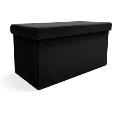 Pufs Perfecto Duo, melns krās., 30 cm x 60 cm x 30