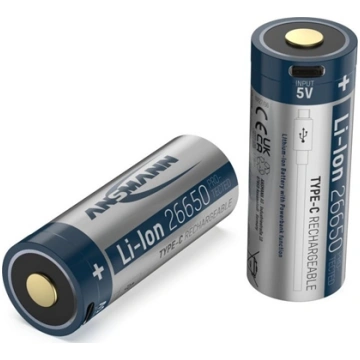 Ansmann Li-Ion 26650 5100mAh 3,6V Micro-USB socket