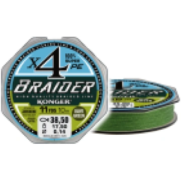 Pītā Aukla KONGER Braider X4 Olive Green 10m, 0.08