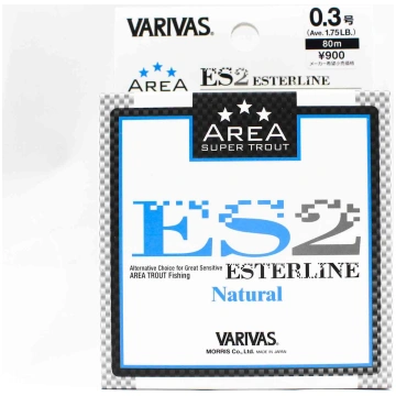 Varivas Ester Line Foreļu apgabals ES2 Natural 80m