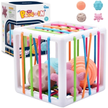 Woopie Baby elastīgs sensorais kubs šķirotājs, 5 g