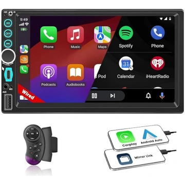 Autoradio 2 din mit Wired CarPlay & Android Auto, 