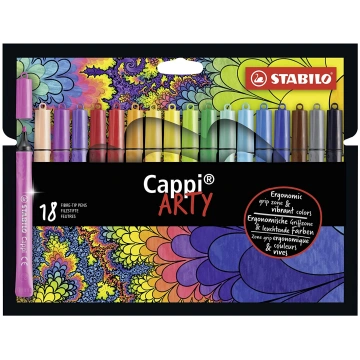 Flomasteri Stabilo Cappi ARTY 18 krāsas