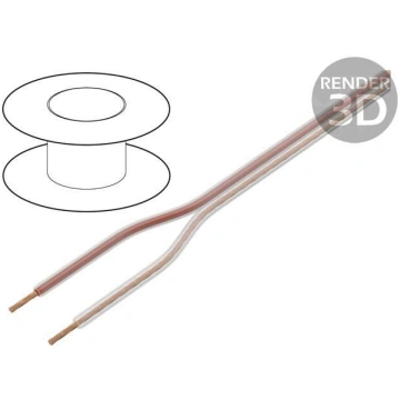 Wire: loudspeaker cable; 2x0.5mm2; stranded; CCA; 