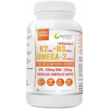 Vitamin K2 & Vitamin D3 & Omega-3 WISH Pharmaceuti