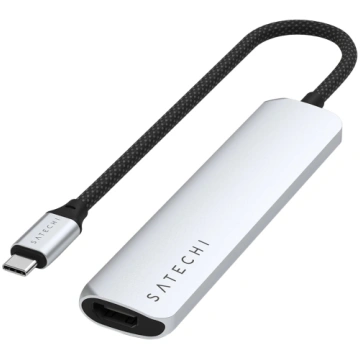 SATECHI 6-in-1 USB-C Slim Multiport Adapter (Silve