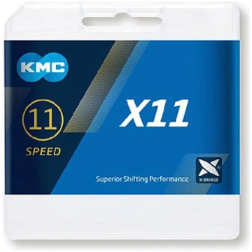 Ķēde - KMC X11 Silver Black - BX11NB114 - 11 ātrum