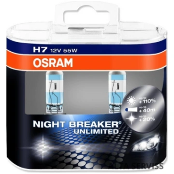 Spuldzes Osram Night Breaker H7 +110% 2gb