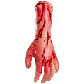 Helovīna plastmasas asiņainā roka 33 cm