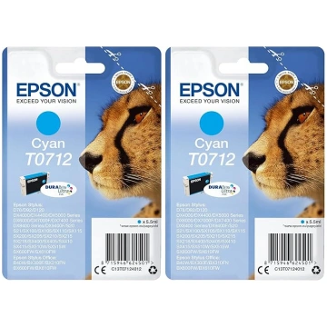 Epson oriģinālās T0712 Cheetah tintes, kas neizsmē