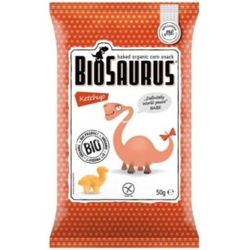 Kukurūzas kraukšķi ar kečupu BIO 50g Biosaurus