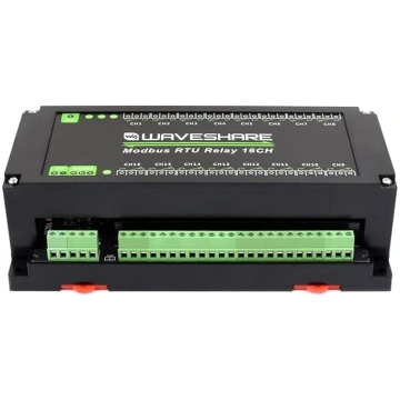Waveshare Modbus RTU 16-Ch releju modulis, RS485 i