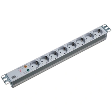 Bachmann 19" socket strip, 8-way with ÜS without s
