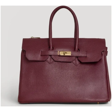 Borsa Elizabeth in Pelle Togo Borgogna Voemièn