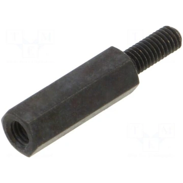 Screwed spacer sleeve | 12mm | Int.thread: M3 | Ex
