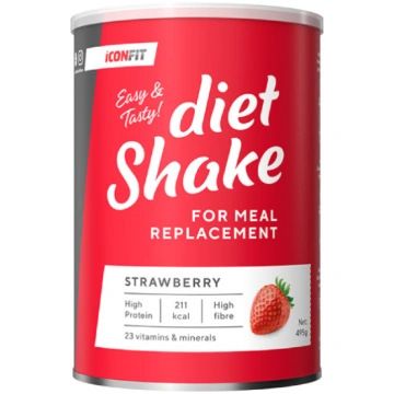 ICONFIT Diet Shake ar zemeņu garšu, pulveris 495g
