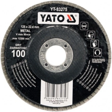 Ziedlapiņu slīpēšanas aplis 125mm-P60 (YT-83273)