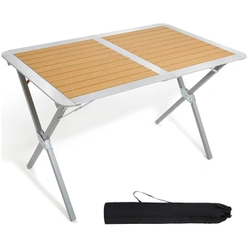 TIMBER RIDGE Camping Table Foldable 110 x 70 cm Fo