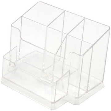 Pencil case Forpus, transparent, empty, section 6 