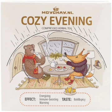 Cozy Evening Brick - melnās tējas un augu maisījum