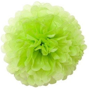 Pompons salātu zaļš zīdpapīra zieds 10 cm