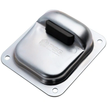 Vārtu atdure ar gumiju, 43mm augstumā, tērauda