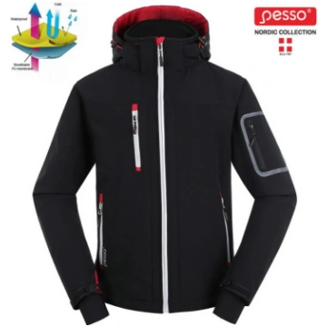Softshell jaka Acropolis, XL, Pesso, melna, ar kap