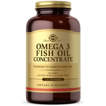 SOLGAR Omega 3 - zivju eļļas koncentrāts (240 kaps