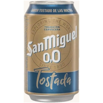 San Miguel 0,0 Toasted beer (Cerveza Tostada), non