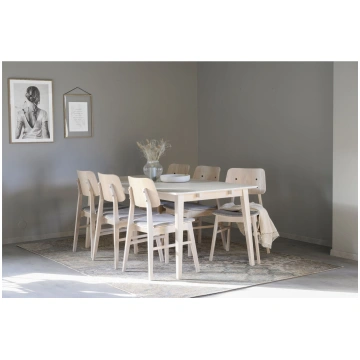 FILIPPA DINING TABLE WHITEWASH Rowico