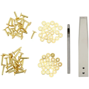 Copper Rivets Burrs Kit Copper Rivets with Setters