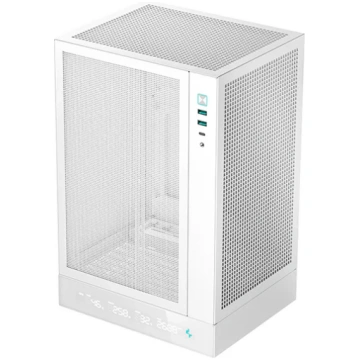 Deepcool PC Gaming Case CH170 DIGITAL, White, Mini