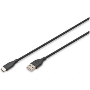 DIGITUS USB-C silikona uzlādes kabelis USB-A - USB