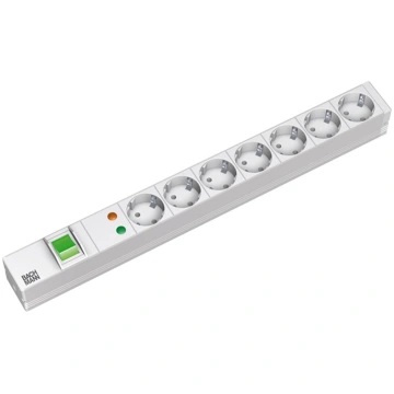 Bachmann 19" socket strip 7-fold with ÜS with swit