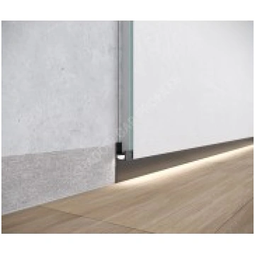 Alumīnija slēptā grīdlīste ar LED kanālu 30mm x 26