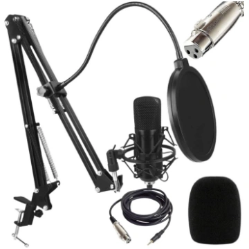 Kondensatora mikrofona komplekts studijai XLR ar s