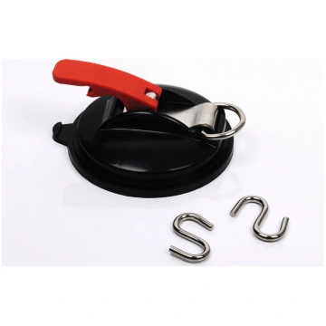 Suction cup attachment with ring and S-hook