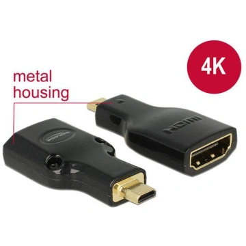 Delock adapter HDMI Micro-D(M)-HDMI(F) High Speed 