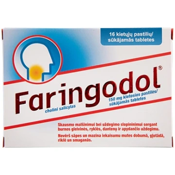Faringodol Forte 150 mg, 16 sūkājamās tabletes