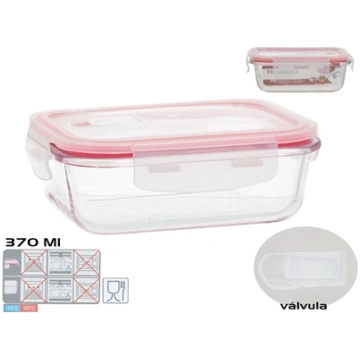 370 ml Rectangular Lunch Box, 5,5 x 15,5 x 11 cm, 