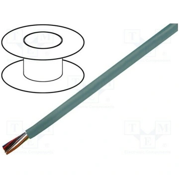 Wire; LiYY; 2x0.25mm2; unshielded; 300V; Cu; stran