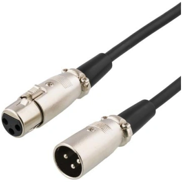Deltaco XLR-1010 audio cable, 1 m, Black