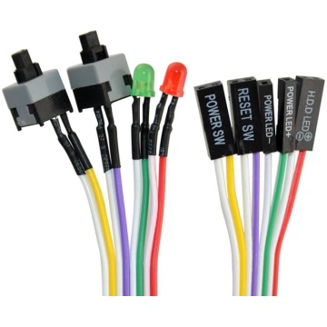 POWER & RESET switches with LED - 50CM OEM AS0352